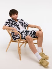 Abercrombie & Fitch Floral Print Black Swim Shorts - Image 5 of 8