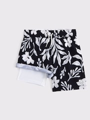 Abercrombie & Fitch Floral Print Black Swim Shorts - Image 8 of 8