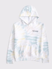 Abercrombie & Fitch Logo Popover White Hoodie - Image 1 of 2