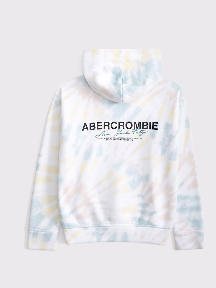 Abercrombie & Fitch Logo Popover White Hoodie - Image 2 of 2