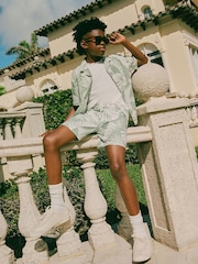 Abercrombie & Fitch Green Swim Trunks - Image 1 of 5
