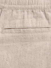 Abercrombie & Fitch Cream Linen Blend Pull On Shorts - Image 2 of 2