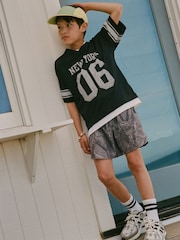 أسود - Abercrombie & Fitch New York Football Jersey T-Shirts - صورة 1 من 3