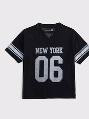 أسود - Abercrombie & Fitch New York Football Jersey T-Shirts - صورة 2 من 3