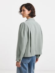 JD Williams Green Soft Volume Bomber Jacket - Image 2 of 4
