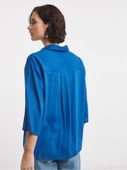 JD Williams Linen Mix Half Sleeve Shirt - Imagen 2 de 4