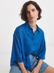 JD Williams Linen Mix Half Sleeve Shirt - Imagen 3 de 4