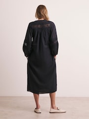 JD Williams Black Crochet Trim Insert Dress - Image 2 of 4