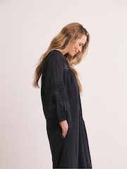 JD Williams Black Crochet Trim Insert Dress - Image 3 of 4