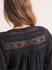 JD Williams Black Crochet Trim Insert Dress - Image 4 of 4