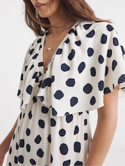 JD Williams Blue Cape Detail Maxi Detail Dress - Image 4 of 4