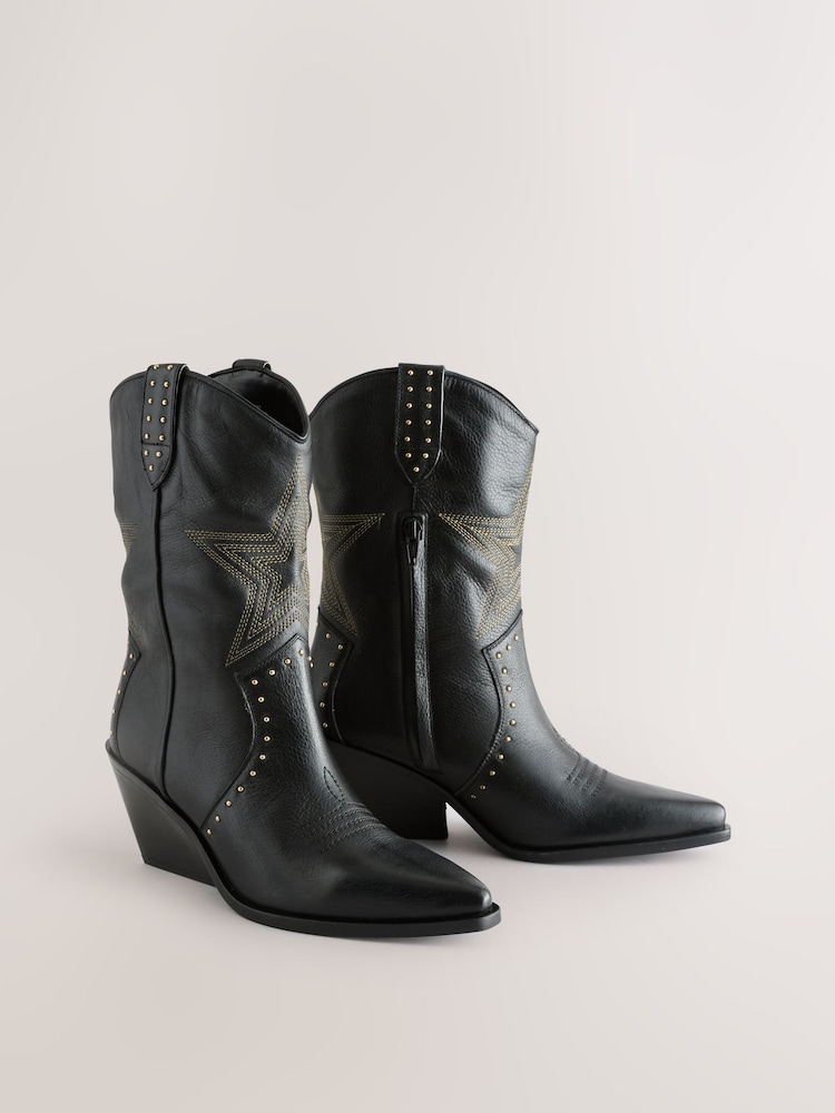 Black Star Western Boots - Image 1 of 6