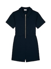 Chelsea Peers Blue LuxeComfort Scuba Short Playsuit - Image 1 of 4