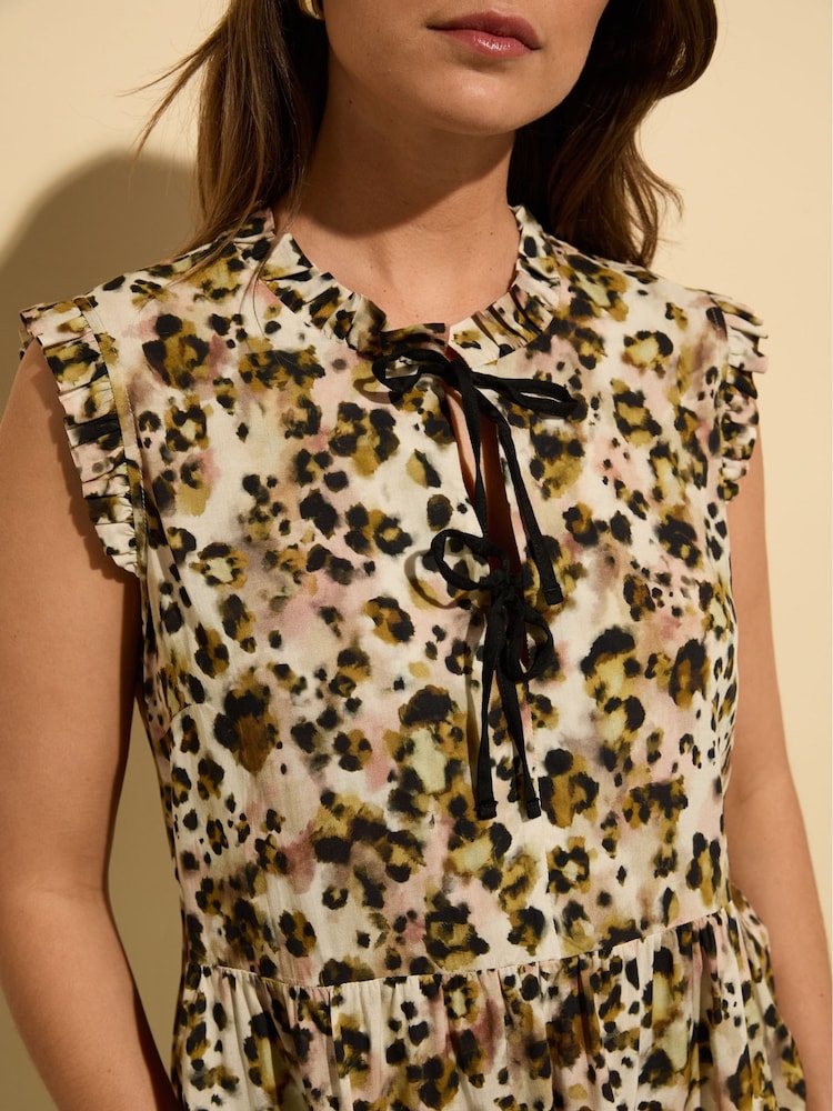 Baukjen Nicole Printed Tencel Brown Top - Image 2 of 3