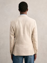 Reiss Stone Hop Slim Fit Single Breasted Textured Blazer with Cotton - Image 6 of 10