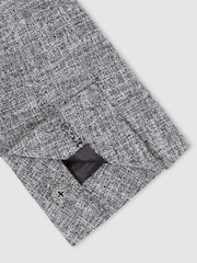Reiss Navy Melange Meridean Single-Breasted Textured Mélange Blazer Slim-Fit - Image 6 of 7