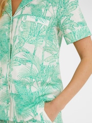 Accessorize Palm Print 100% Cotton Short Pyjamas Set - صورة 2 من 4