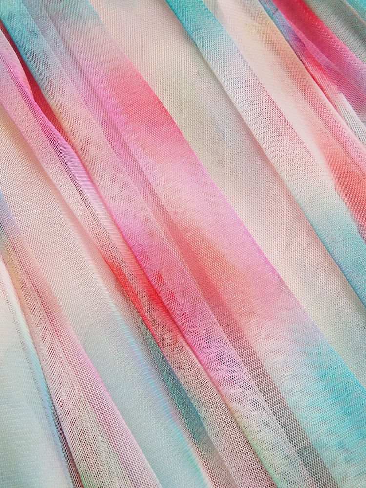 Monsoon Blue Ikat Flower Tulle Party Dress - Image 3 of 3