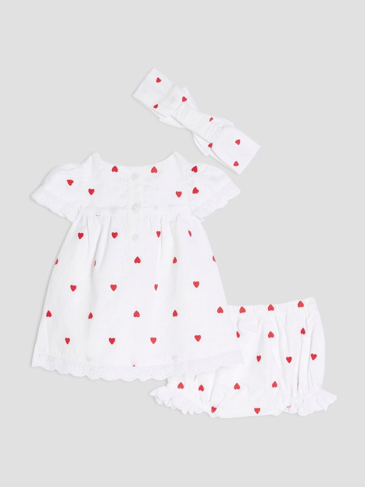 River Island Baby Girls Heart Print 100% Cotton T-Shirt Dress Set - Bild 2 von 5