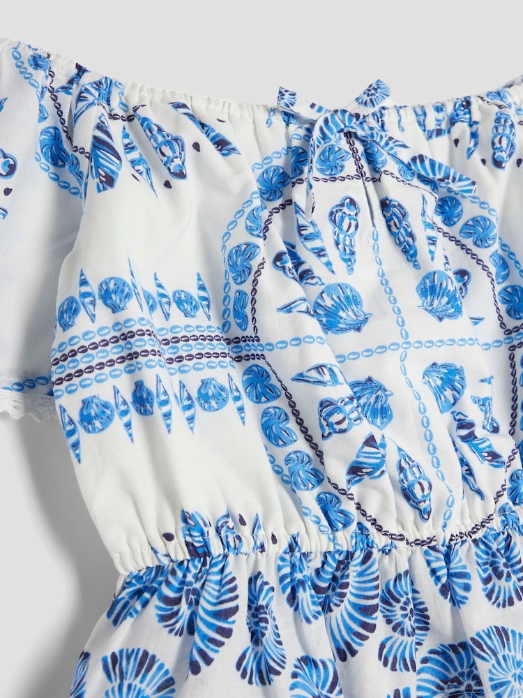 River Island White Girls Shell 100% Cotton Top and Trousers Set - Image 2 of 4