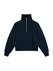 Chelsea Peers Blue LuxeComfort Scuba Half-Zip Sweatshirt - Image 1 of 3