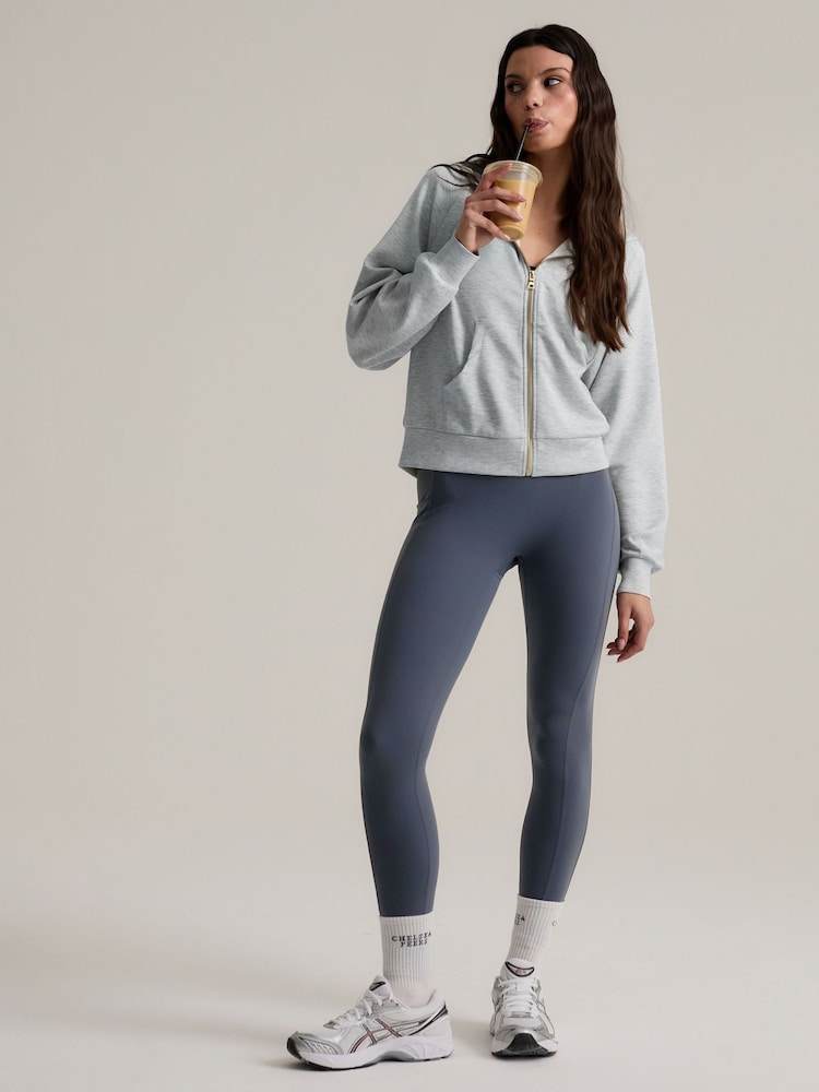 Chelsea Peers Grey LuxeComfort Scuba Zip Hoodie - Image 1 of 5 Chelsea Peers Grey LuxeComfort Scuba Zip Hoodie - Image 1 of 5