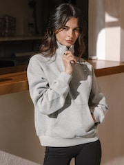 Chelsea Peers Grey LuxeComfort Scuba Half-Zip Sweatshirt - Image 2 of 5