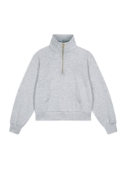 Chelsea Peers Grey LuxeComfort Scuba Half-Zip Sweatshirt - Image 4 of 5