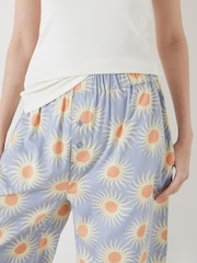 Hush Blue Cotton Sateen Vest Pyjamas Set - Image 4 of 5