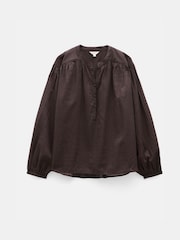 Hush Brown Bea Textured Stripe Blouse - Image 6 of 6