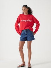 Hush Red Avant Gardener Graphic 100% Cotton Sweatshirt - Image 2 of 5