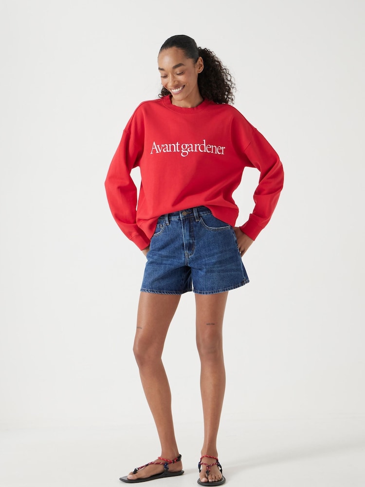 Hush Red Avant Gardener Graphic 100% Cotton Sweatshirt - Image 2 of 5