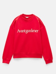Hush Red Avant Gardener Graphic 100% Cotton Sweatshirt - Image 5 of 5