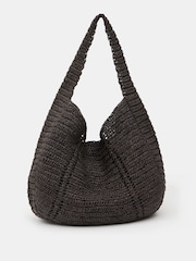 Hush Brown Raffia Oversized Tote Bag - Image 1 of 6