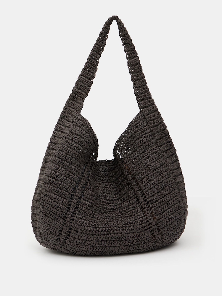 Hush Brown Raffia Oversized Tote Bag - Image 1 of 6