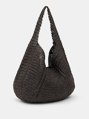 Hush Brown Raffia Oversized Tote Bag - Image 2 of 6