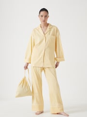 Hush Oversized Sateen 100% Cotton Pyjamas - صورة 1 من 5