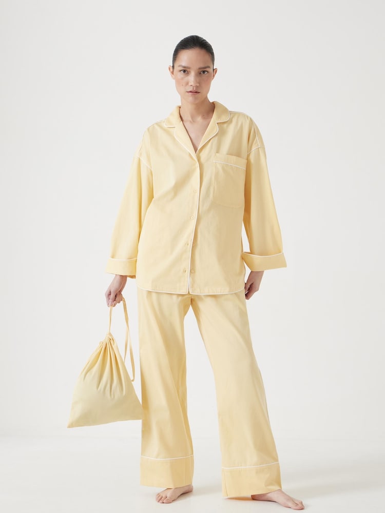 Hush Oversized Sateen 100% Cotton Pyjamas - صورة 1 من 5