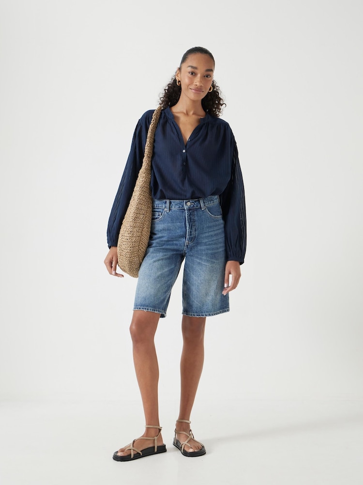 Azul - Hush Bea Textured Stripe Blouse - Imagen 2 de 6
