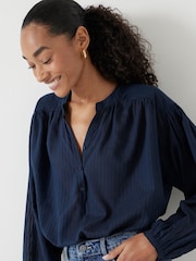 Azul - Hush Bea Textured Stripe Blouse - Imagen 4 de 6