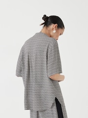 Hush Black Revere Collar Short Sleeve Shirt - Image 3 of 5