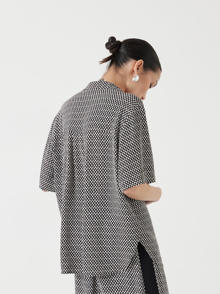 Hush Black Revere Collar Short Sleeve Shirt - Image 3 of 5