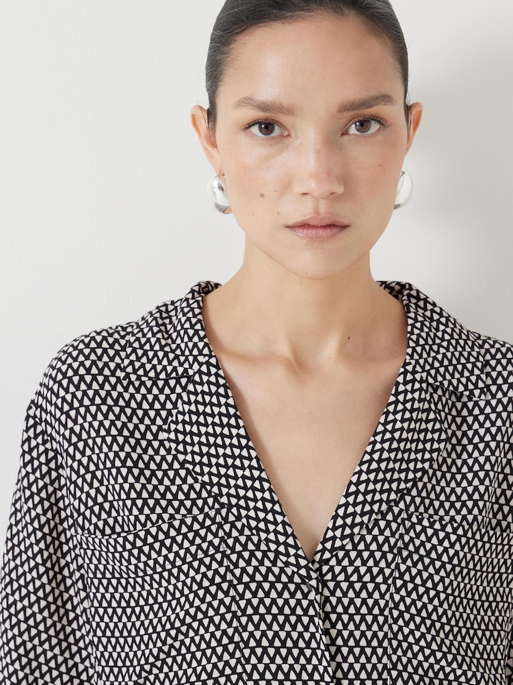 Hush Black Revere Collar Short Sleeve Shirt - Image 4 of 5