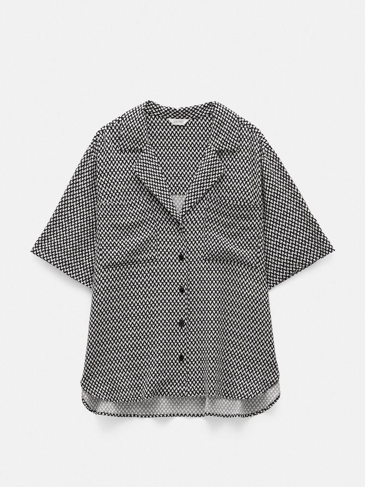 Hush Black Revere Collar Short Sleeve Shirt - Image 5 of 5
