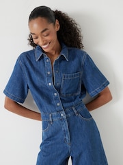 Hush Evelyn Short Sleeve Denim Jumpsuit - Imagen 4 de 5