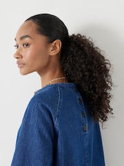 Hush Blue Denim Raglan T-Shirt - Image 4 of 5