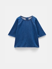 Hush Blue Denim Raglan T-Shirt - Image 5 of 5