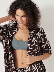 Hush Brown Printed Linen Blend Shirt - Image 5 of 5