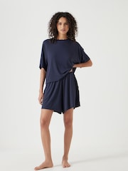 Hush Blue Nox Jersey Short Set Pyjamas - Image 1 of 5