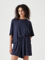 Hush Blue Nox Jersey Short Set Pyjamas - Image 2 of 5